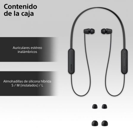Sony WI-C100 Auriculares Inalámbricos In-Ear Negro Sony WI-C100 Auriculares Inalámbricos In-Ear Negro